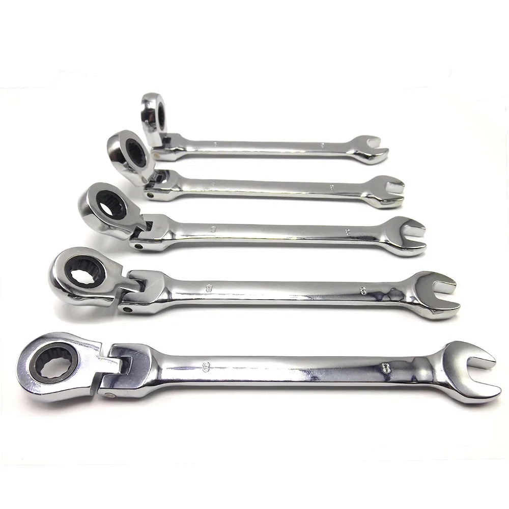 HOEN 8mm Chrome Vanadium Adjustable Key Ratchet Wrench Set flexible Open End Wrenches Repair Tools To Bike Torque Wrench Spanner