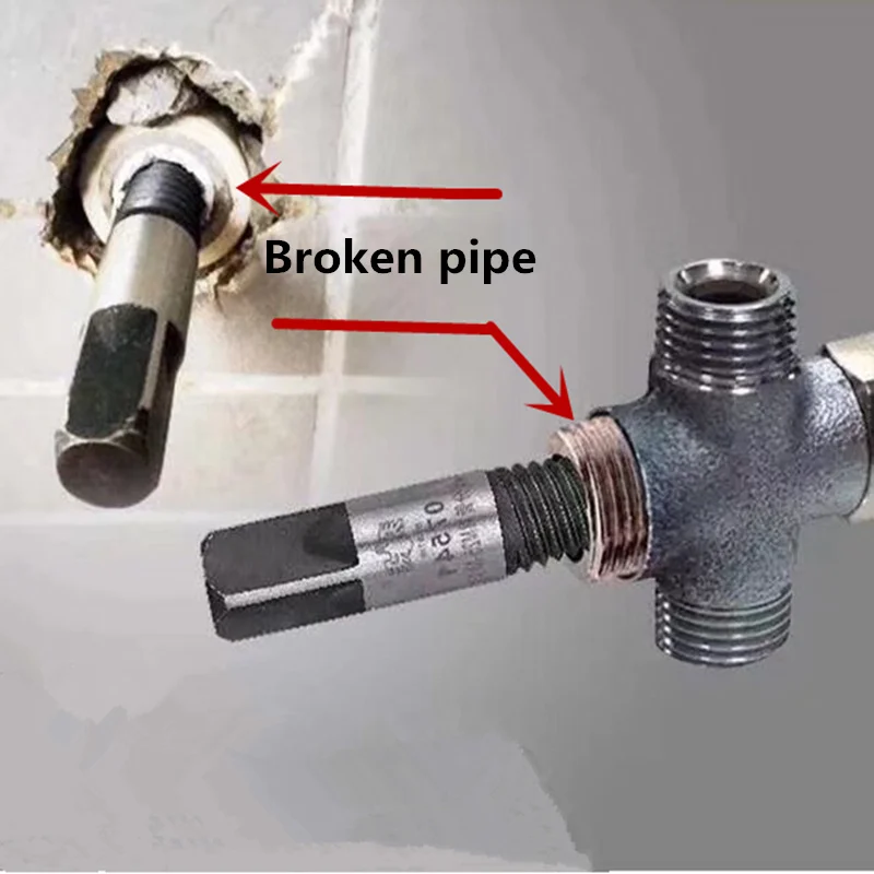 

Plumber Tool Water Pipe Repair Hand Reamer Set Faucet Broken Pipe Extractor Triangle Valve Broken Pipe Broken Wire Extractor