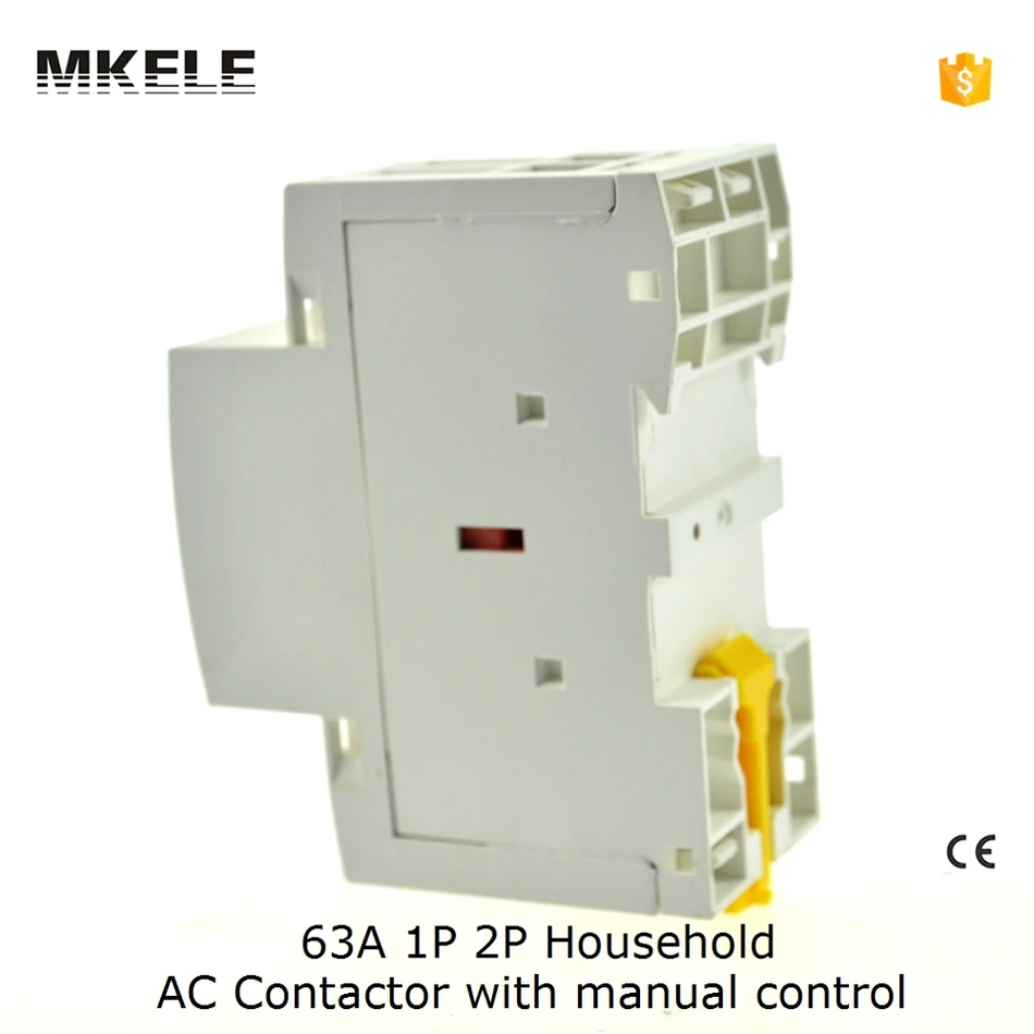 63A 2 Tiang Listrik Rumah Tangga AC Kontaktor 230 V 110 V 24 V Dengan Dioperasikan Secara Manual Contator 2NO 2NC 1NO1NC
