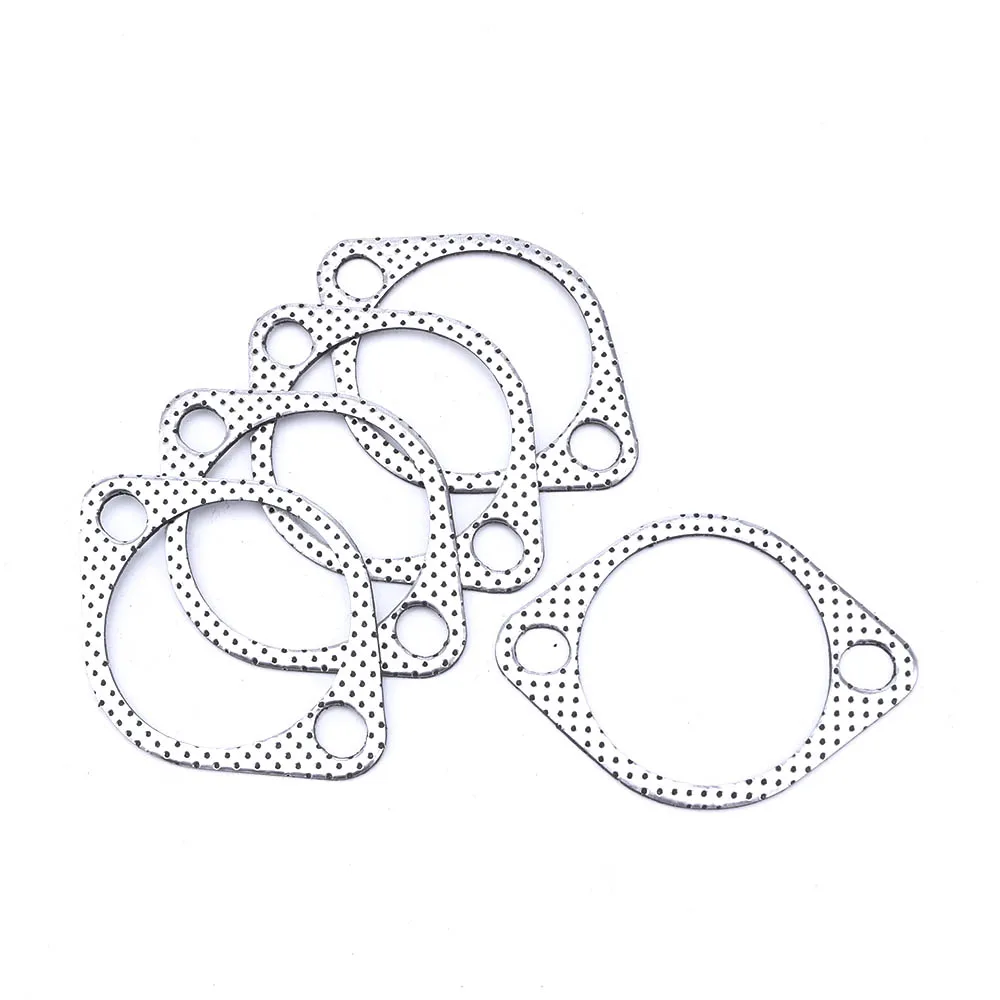 2.75 inch 71mm Car Engine Exhaust Gasket Downpipe Flange Universal Aluminum  Exhaust Pipe Gasket with two holes 5pcs/Lot