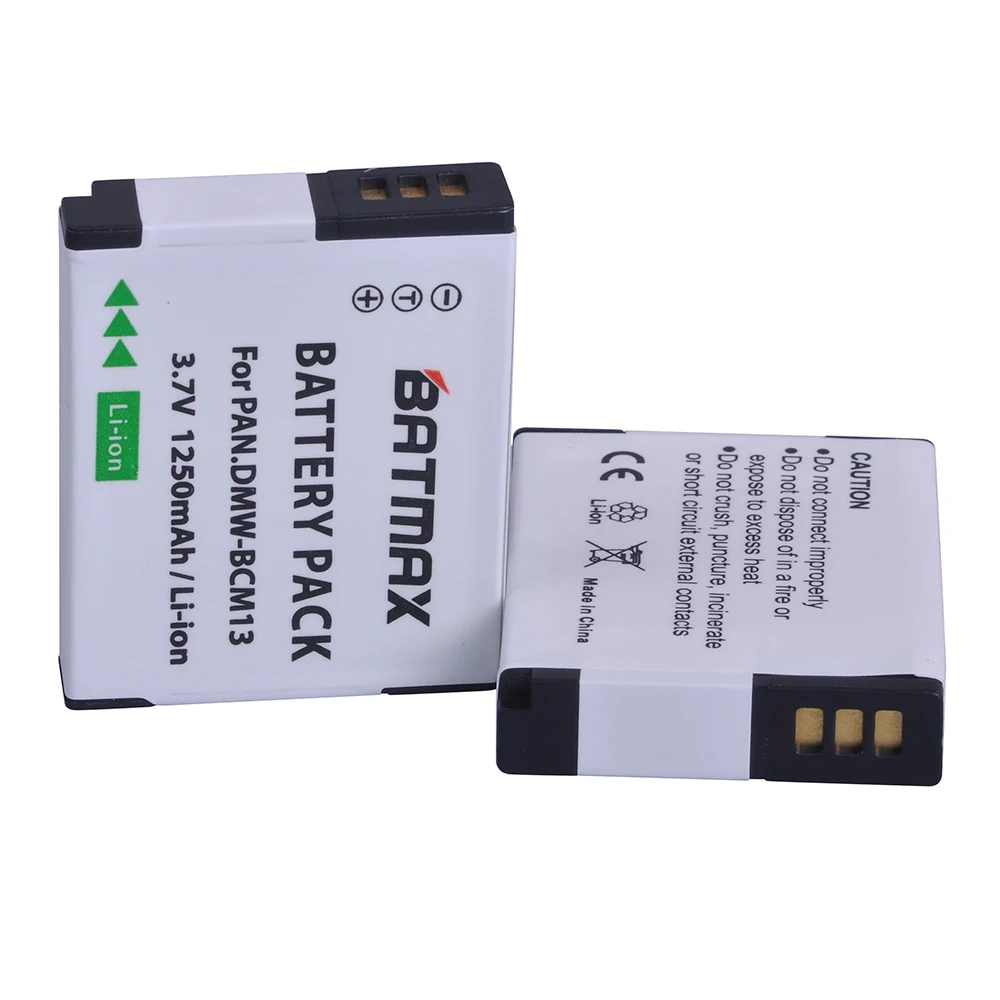 Batmax 2Pcs DMW-BCM13 BCM13 DMWBCM13 Battery for Panasonic  Lumix ZS40, TZ60, ZS45,TZ57, ZS50 ,TZ70, ZS27,TZ37, and TZ41