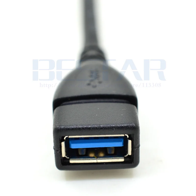 Câble d'extension coudé USB 3.1 type-c mâle vers USB 3.0 a femelle OTG, 25CM, pour MacBook pro Samsung Note 8 Dell XPS 15