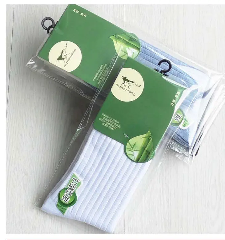 Fcare 10PCS=5 pairs bamboo fiber men dress socks white black gray navy blue long socks sokken calcetines hombre meias
