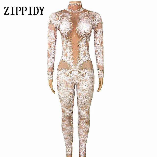 Modne dżetów kombinezon legginsy rozciągliwy seksowny kostium kobiety klub nocny ubrania imprezowe taniec body modne pajacyki
