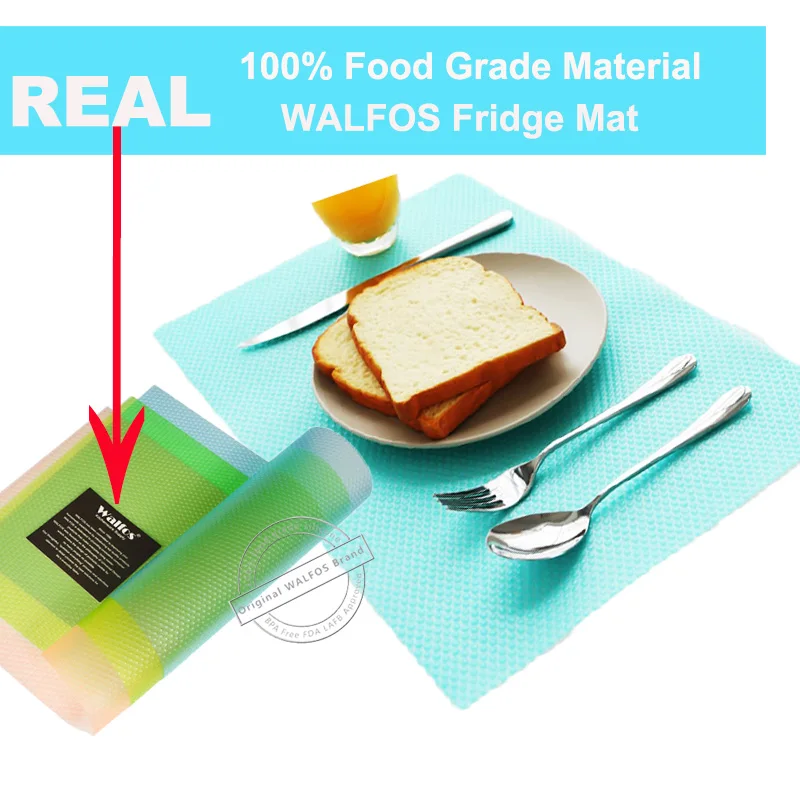 WALFOS Kitchen Refrigerator Pad 2 Pieces 30*45cm Fridge Pad Antifouling Mildew Moistureproof Pad Refrigerator Waterproof Mat