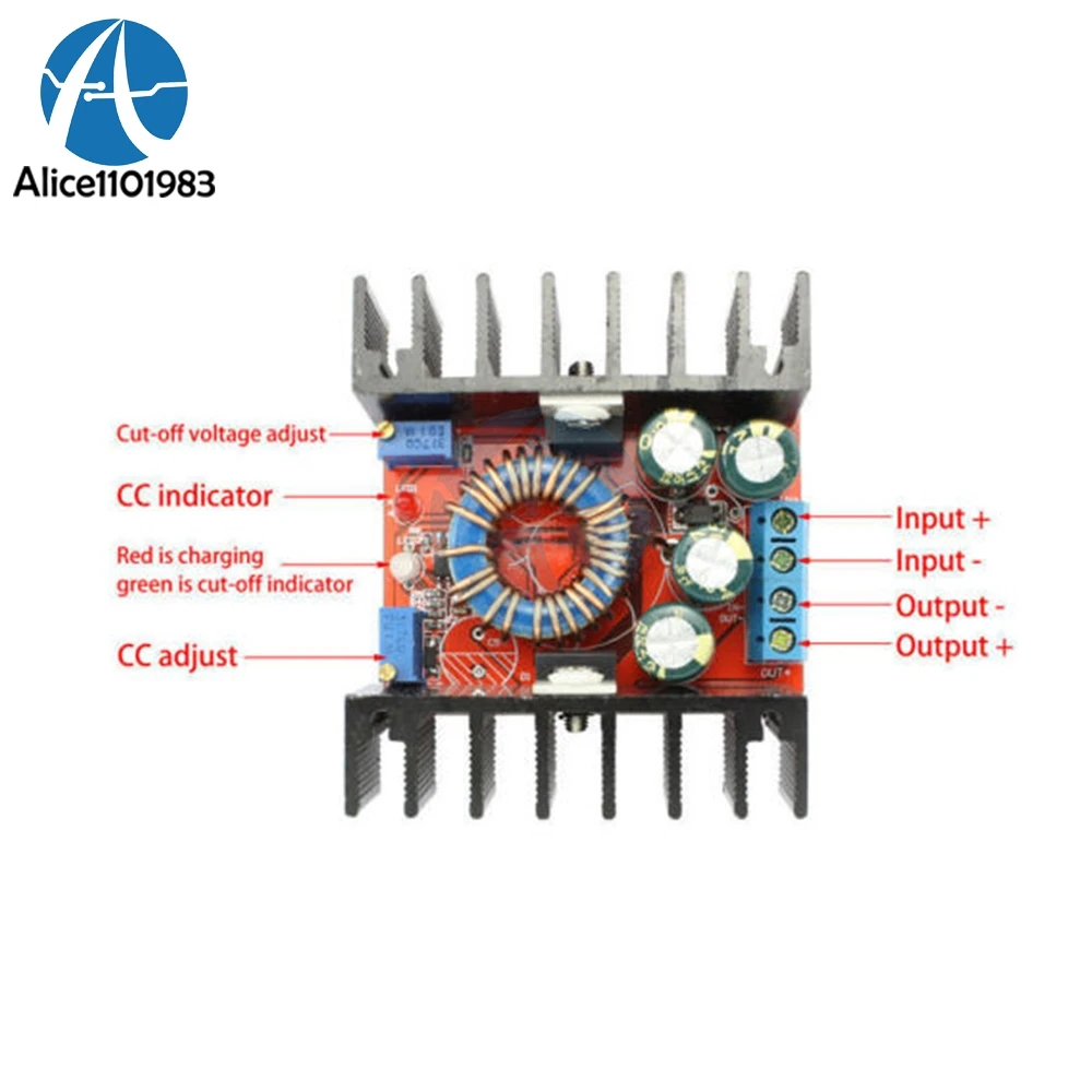 CC/CV 200W 10A Max Step Down Power Supply Buck Converter Module Board Adjustable Buck Converter Step Down Charging