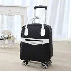 New Women Travel Luggage Suitcase handbag,girls Cabin Waterproof Oxford Rolling Trolley suitcase,Lady Carry-Ons wheels Drag bag