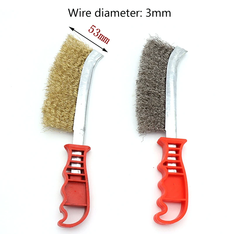 1pcs 25cm Copper/Stainless Steel Wire Hand Brush Heavy Duty Multi Purpose Rust Paint Metal Remover Craft Tools