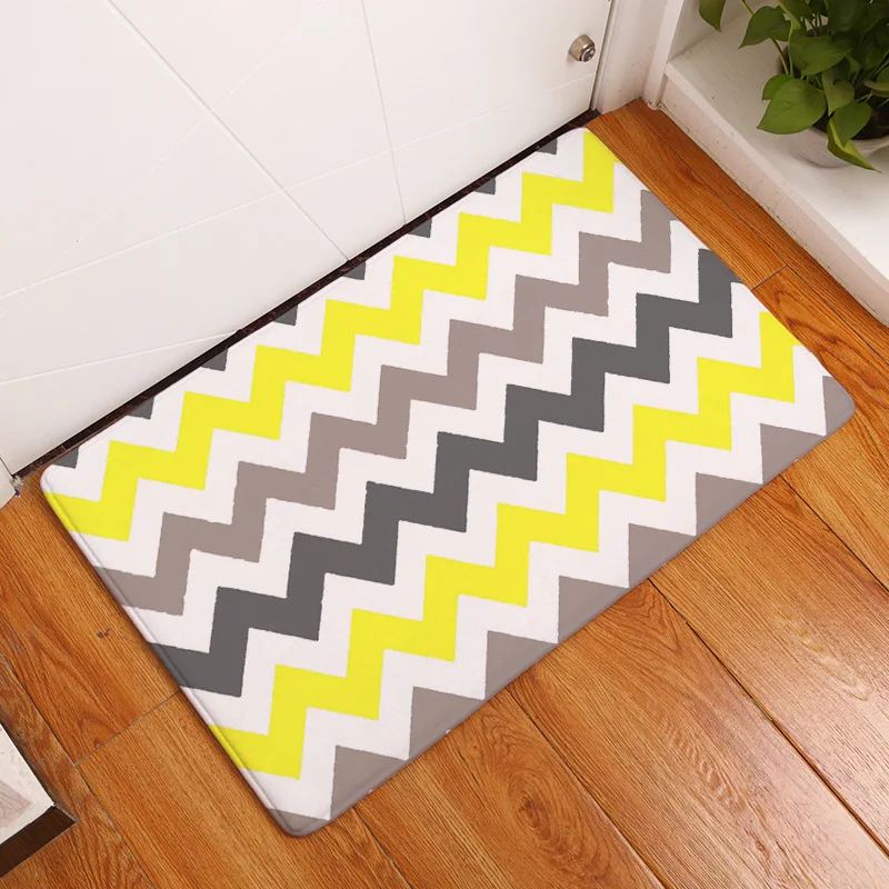 Rainbow Stripes Outside Shoes Scraper Floor Door Mat for Porch Garage Decor Non Slip Entrance Rug Low Profile Welcome Carpet