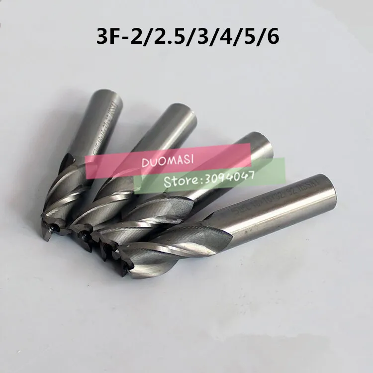 6 cái/bộ 3 Flutes 2-6 MÉT End Mill Đường Kính 2.0/2.5/3.0/4.0/5.0/6.0 Router Bit Set Straight Shank Phay Cutter CNC Công Cụ