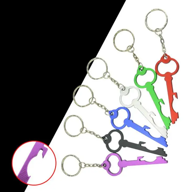 

1000pcs/lot Free Shipping Key Shaped Bottle Opener Keychain,Anodized Aluminum Beer Bottle Opener Mixed Colors SN704