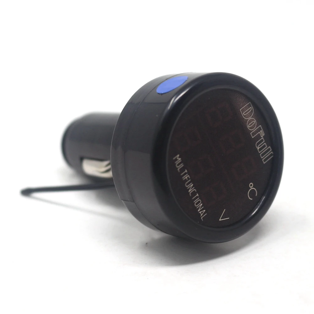 Imagem -05 - Carregador Usb Digital para Carro Voltímetro e Medidor de Temperatura de Bateria de 12v e 24v