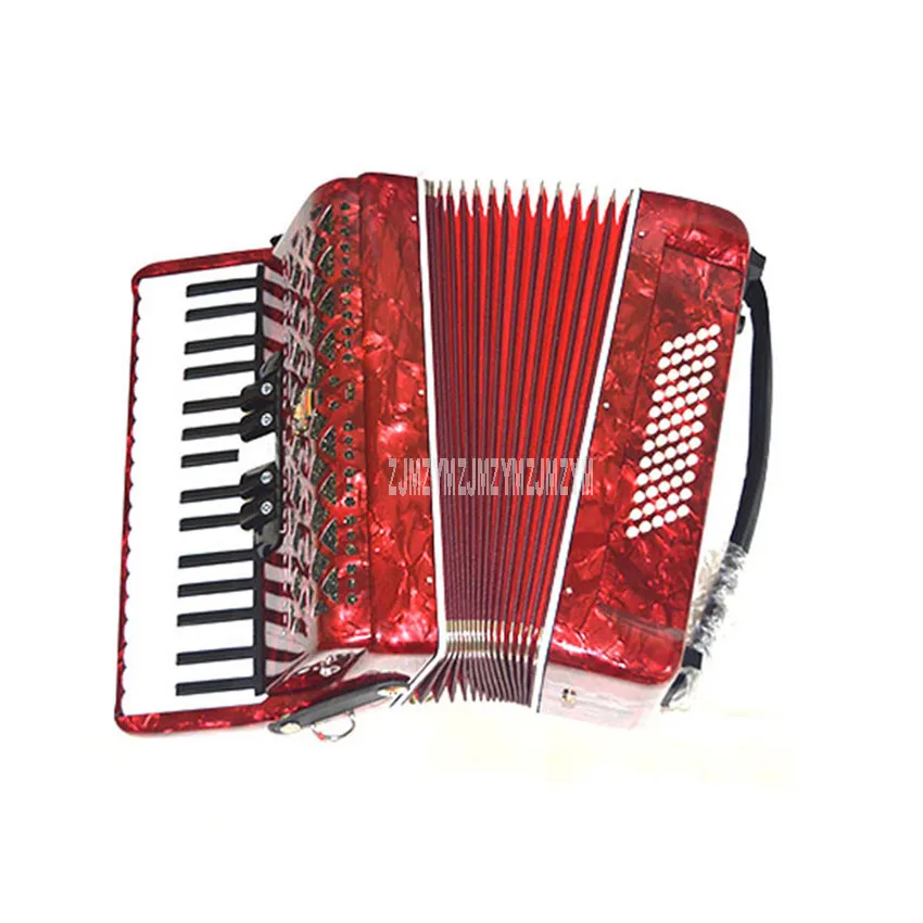 Professional Acoustic Accordion Wood Structure 34-Key 60 Bass Button Accordion Beginner Musical Instrument Equipment YW-823