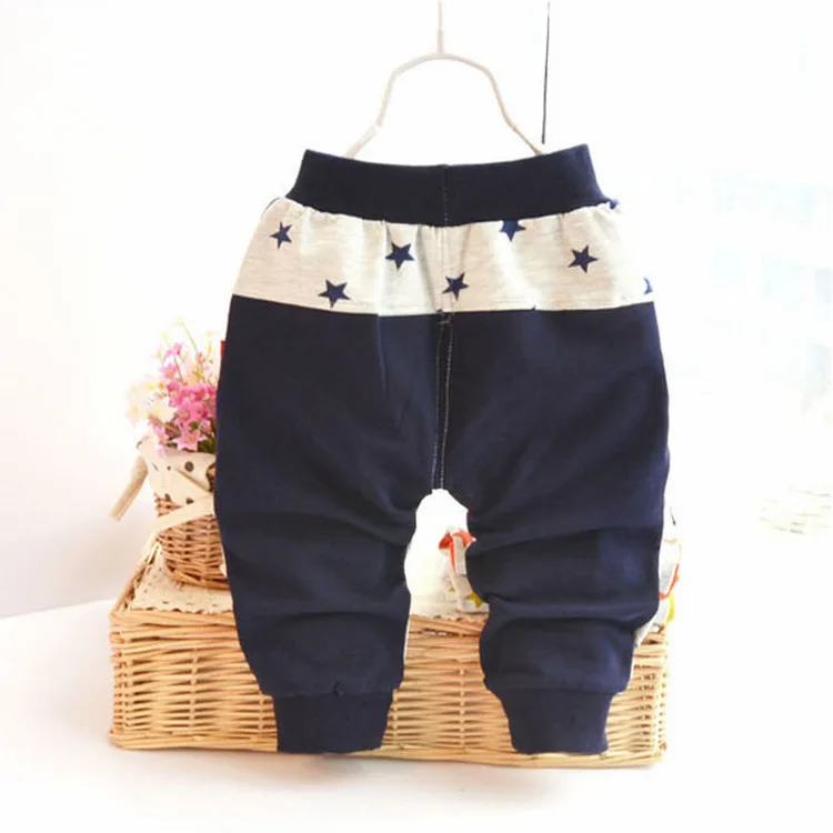 2015 Spring&Autumn 1 piece Cotton children pants  boy girl Five-pointed star pattern 0-3 year baby harem pants training pants