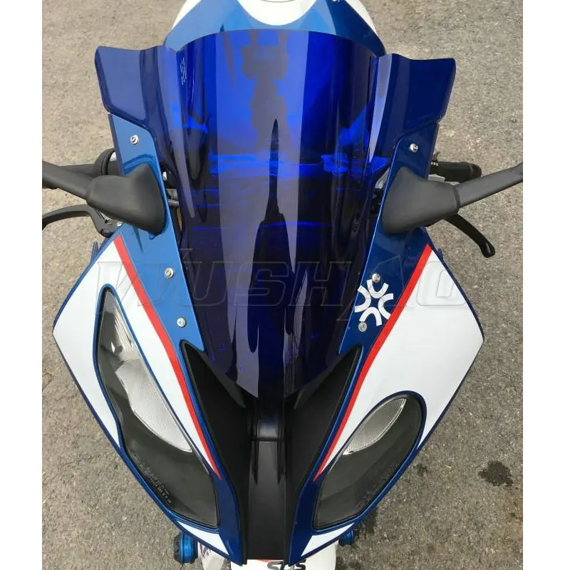 Motorcycle Double Bubble Windshield WindScreen Screen For 2015 2016 2017 2018 BMW S1000RR S 1000 RR 1000RR Black Iridium Smoke