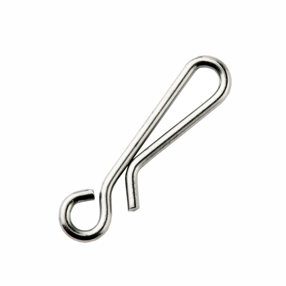 50pcs 1Box Snap Tackle  Connector Stainless Steel Fishing Accessories Lure Line Hook Fish Carp Tool Pin Rig Sea Solid Rings