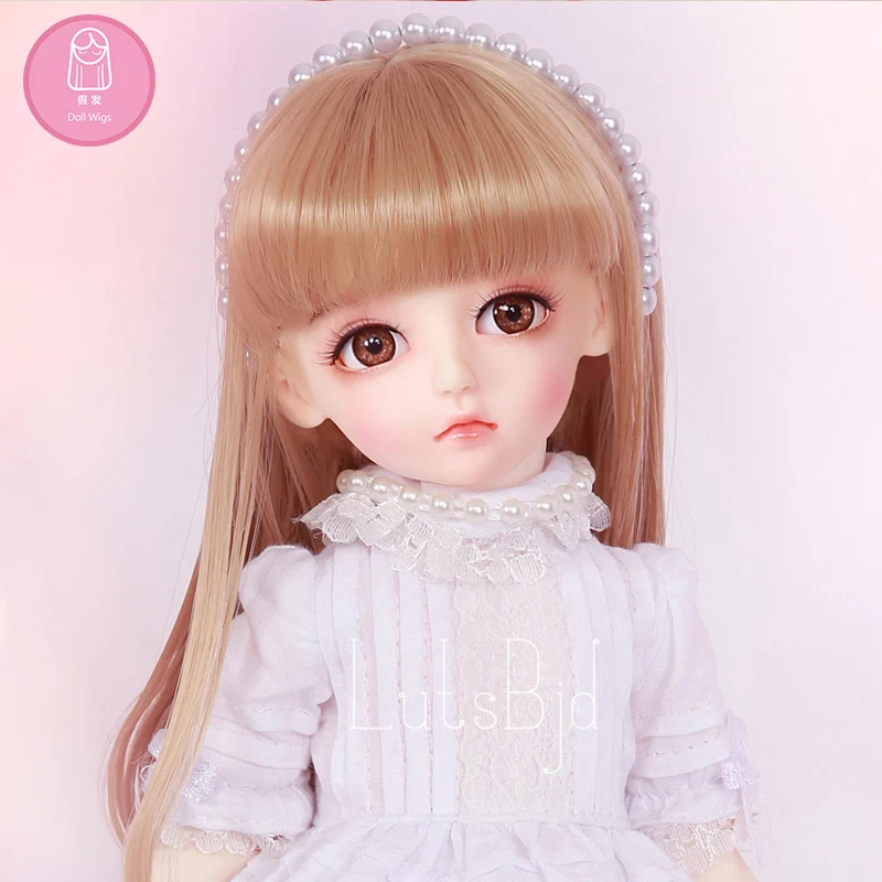 Wig For Doll BJD shinee LutsbjdlHoney Delf size 5-6 inch 1/6 high-temperature Straight Wig Doll BJD Lovely Wig in beauty  L06C