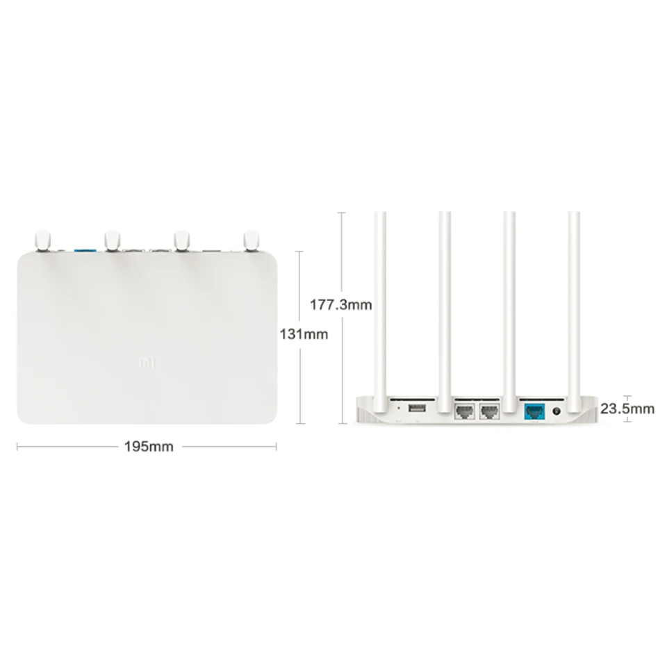 Chính Hãng Xiaomi Mi 3 802.11ac B/G/N Dual Band 2.4G 5G 4 Ăng Ten 1167 mbps 128M Rom RAM Wifi Không Dây USB 2.0