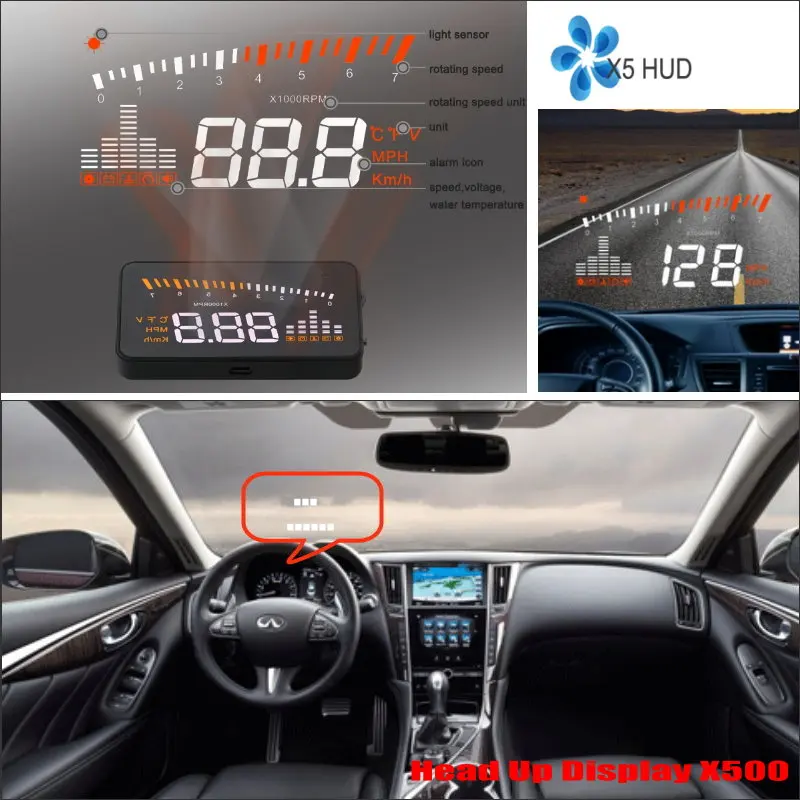 

Auto Accessories Car HUD Head Up Display For Infiniti M35/M45/M37/M56/Q70 Windshield Safe Driving Screen Projector