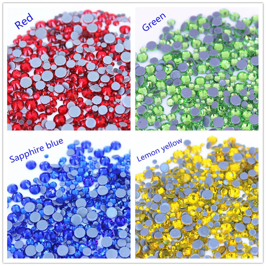 1440Pcs Mix Size SS6-SS20 Hot Fix Rhinestones Iron On Rhinestones For Clothes High Quality Crystal AB Hot Back Glass Stone MC888