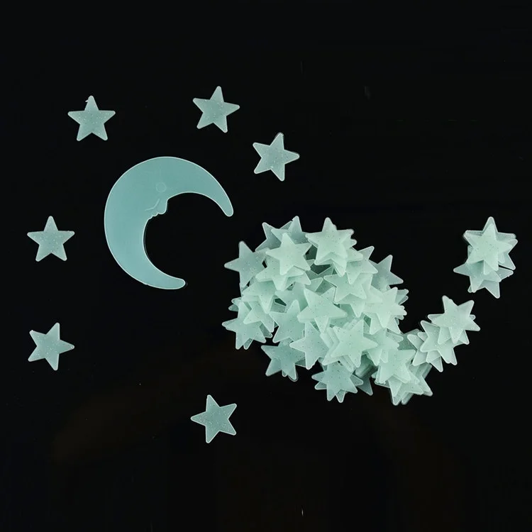 Creative Dormitory Luminous Wall Stickers Patch Stars Bedroom Ceiling Fluorescent Glow in the dark Decorative