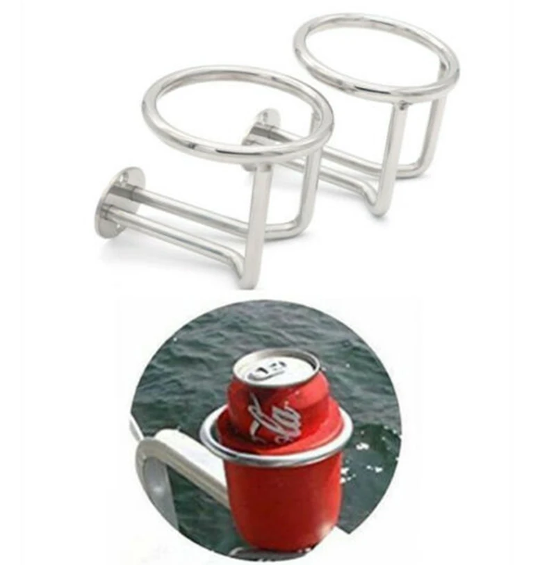 

2X marine ring cup holder ship yacht stainless steel ring drink holder