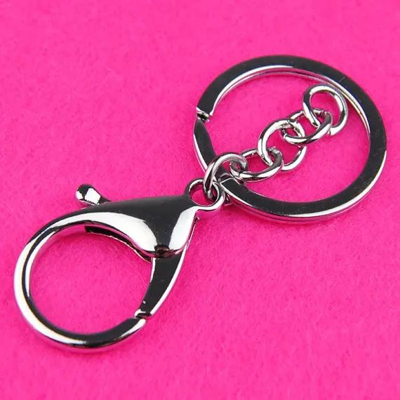 

Free Shipping 30pcs Silver tone/Golden Heavy Strong Lobster Clasp Circle Clasp Key Chain Ring Connector Pendant Charm/Finding