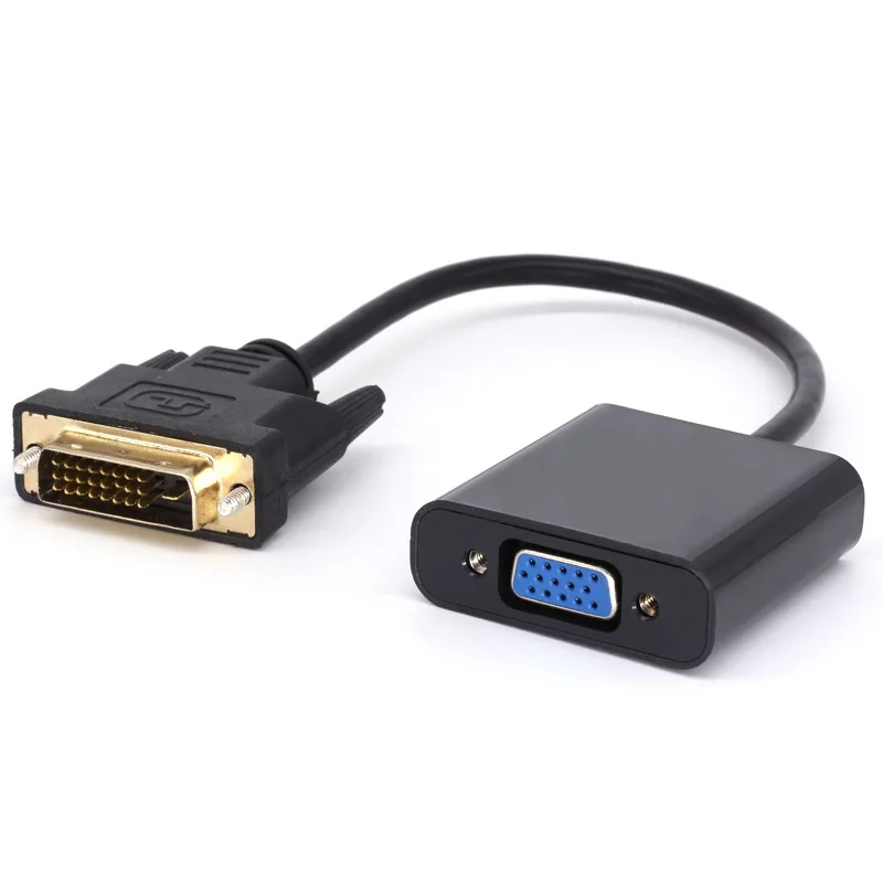 

25CM Active Dual link DVI-D(24+1) Male to VGA Female M/F Video Cable Adapter Digital to Analog Converter(DAC)- 1920x1080