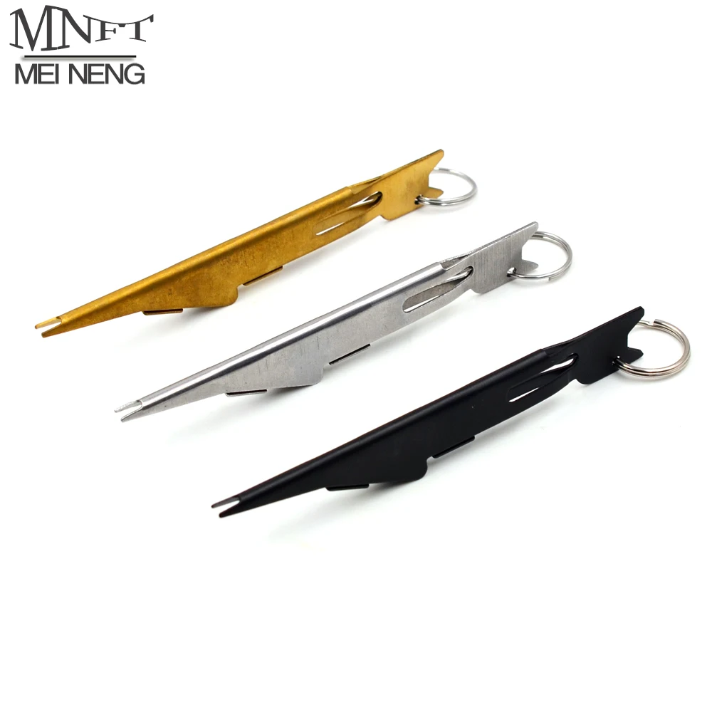 

MNFT Quick Nail Knot Tying Tool / Knot Tyer Hook Tier & Hook Eye Cleaner For Fly Fishing Tackle with Retractor Zinger Carabiner