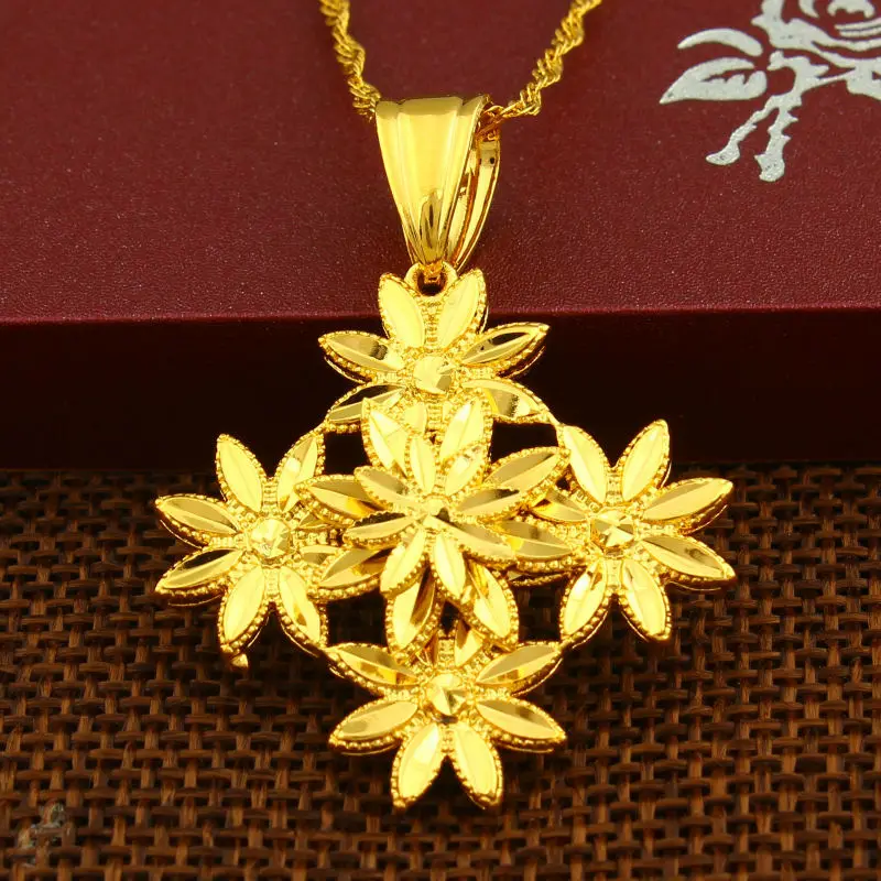 New Cross Pendant Necklace Women Men Gold Color Exquisite Jewelry Arabic Iran middle east Ethiopian African Desigh