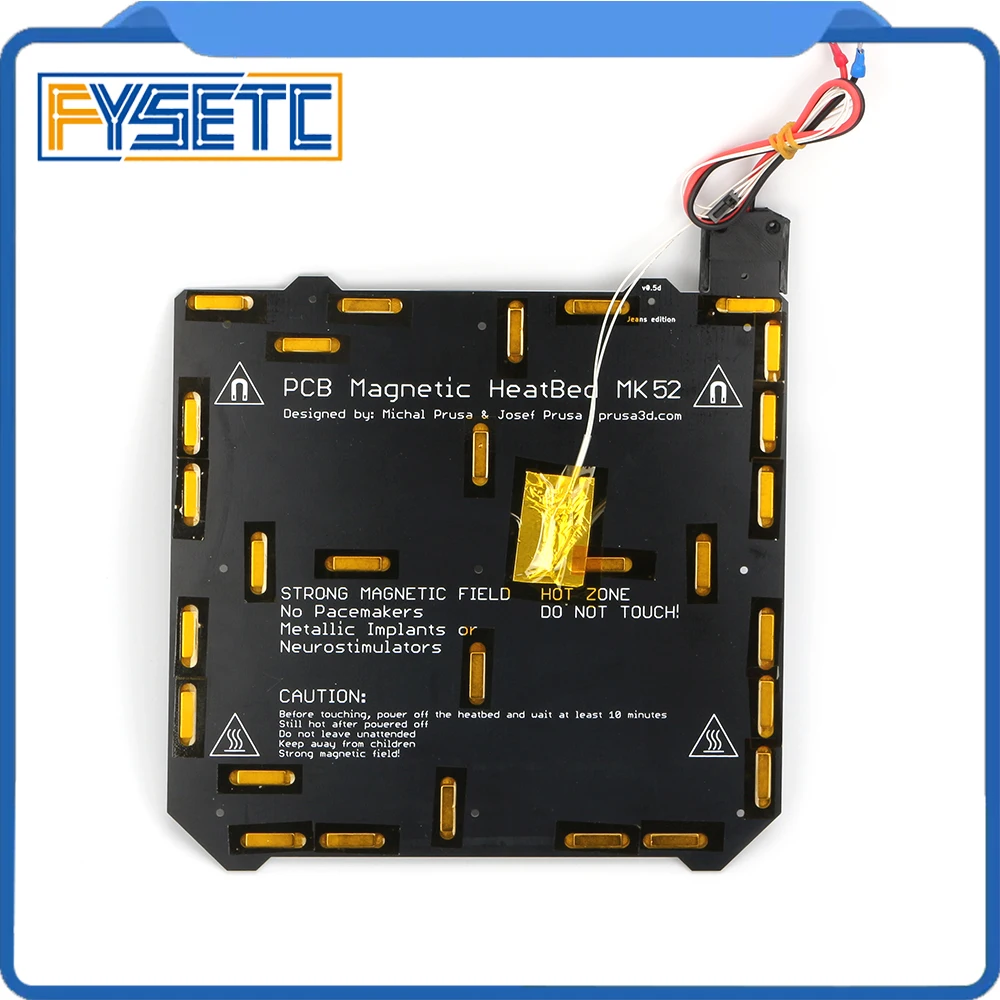 Clone Prusa i3 MK3 3D Printer Y carriage Magnetic Heated Bed MK52 24v Wiring Thermistor With Magnet For Prusa i3 MK3S VORON SW