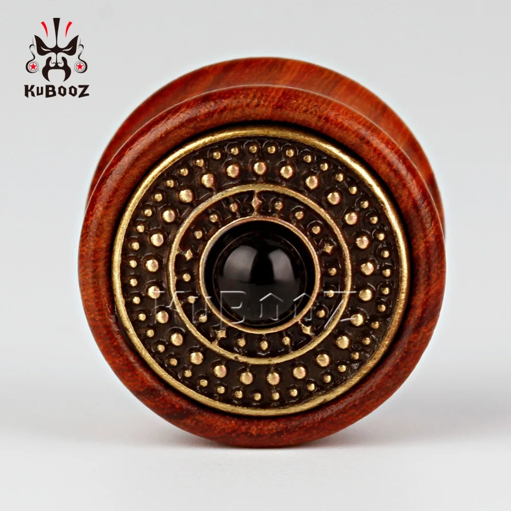 Kubooz piercing wood ear plugs tunnels piercing body jewelry with metal logo design sell by pair ear gauges