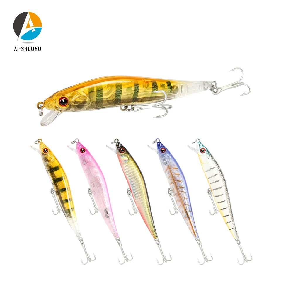 

AI-SHOUYU Minnow Fishing Lures 100mm/10.2g Floating Artificial Hard Bait Bass Pesca Wobblers Crankbait Fishing Tackle