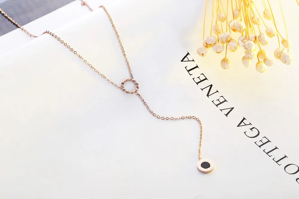 2018 Fashion Jewelry Choker Circle Belove long S Necklaces Bijoux Femme Stainless Steel For Women Birthday Gift