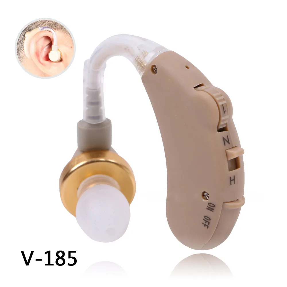 

V-185 BTE Hearing Aid Digital Sound Voice Volume Amplifier Adjustable Behind the Ear Hearing Aids For The Elderly