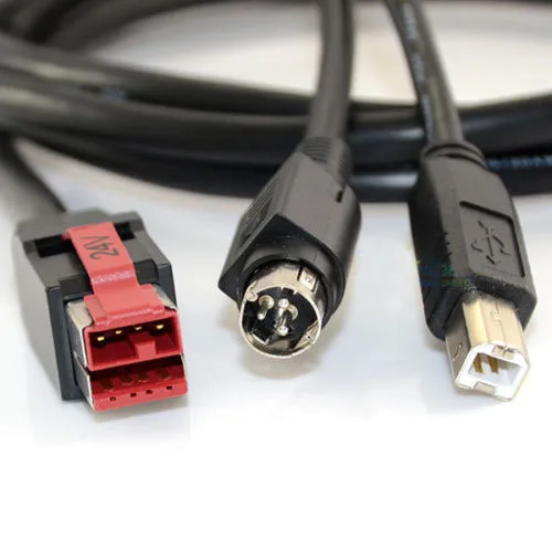 2M 24V Powered USB Cable for NCR Scangle Thermal Printer