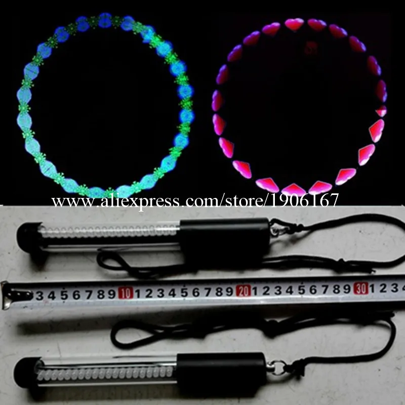 Nunchakus LED Poi de 20 píxeles a todo Color, rendimiento programable, bricolaje, fiesta, Bar, club nocturno, 1 par