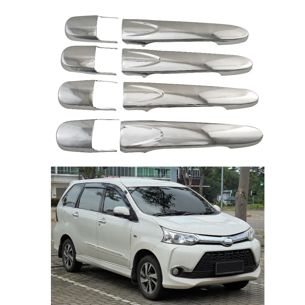 

For Toyota Daihatsu Xenia Avanza 2012 2015 2017 of 8Pcs car door handle bowl cover ABS Chrome Accessories Stickers Car Styling