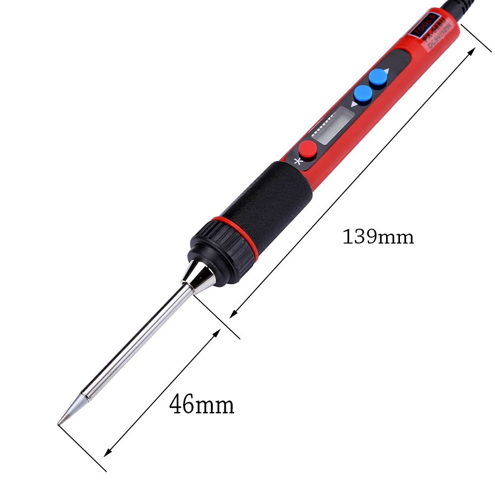 Portable Digital LCD USB Soldering Iron 5V 10W Ferro De Solda Adjustable Temperature Solder Iron Welding Tools