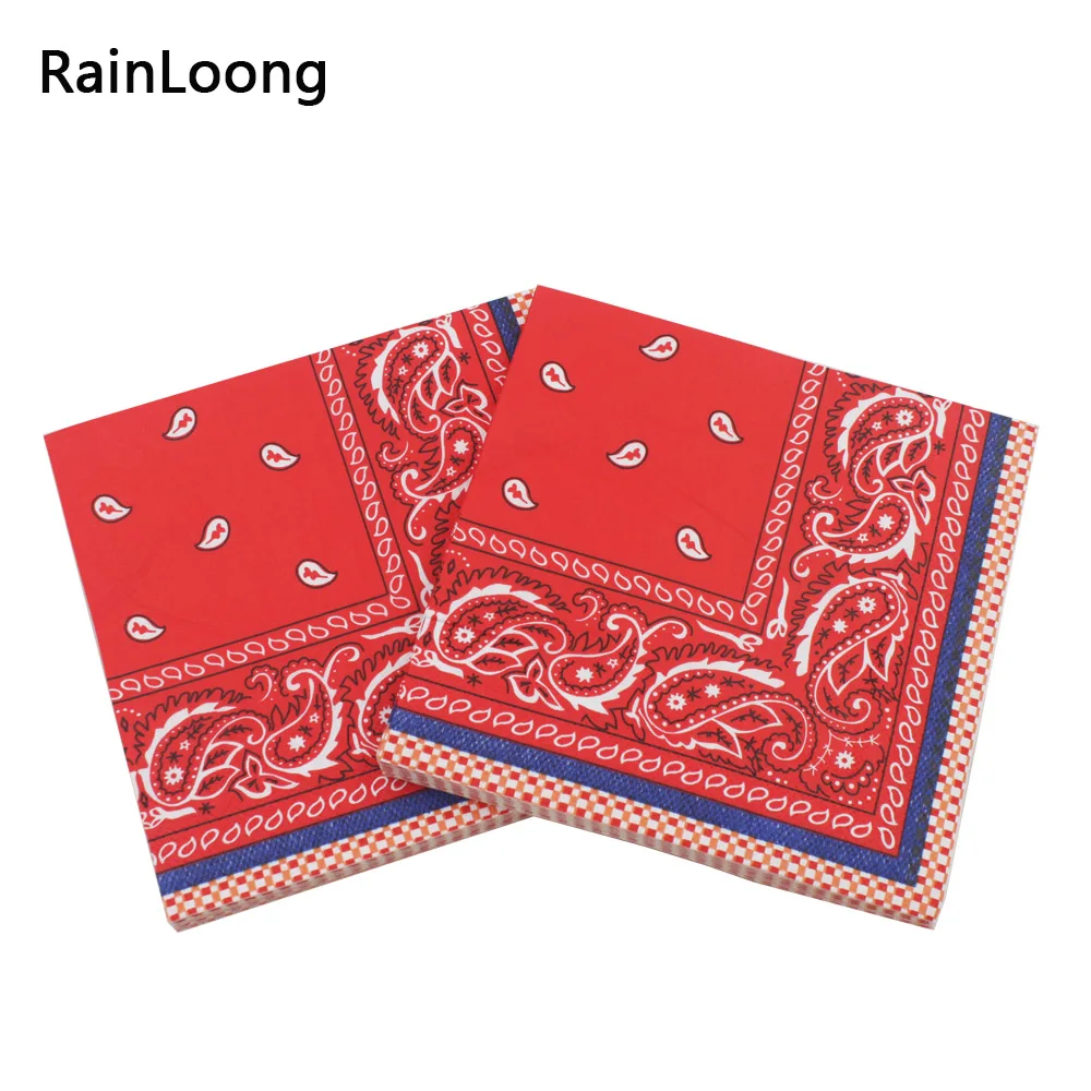 

[RainLoong] 3Plys Beverage Paper Napkins Nut Event & Party Tissue Napkins Decoration Serviette 33*33cm 20pcs/pack/lot