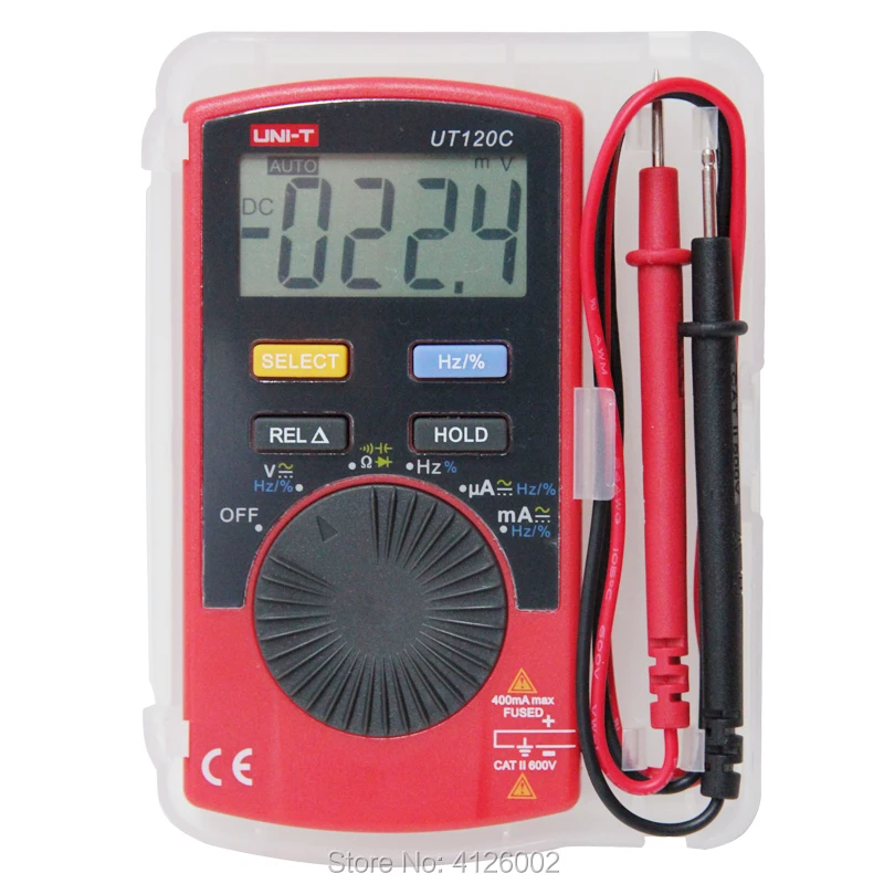 UNI-T UT120A UT120C سلسلة أجهزة قياس رقمية متعددة بحجم الجيب/عد عرض 4000/نطاق تلقائي