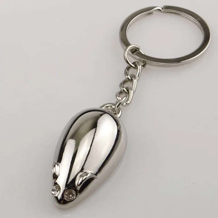 Mouse Key Chain - High Quality Metal Keychain Drop Ring Keyring Key Chain for men and women Gift jewelry 17337 no chain