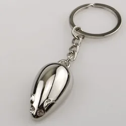 Mouse Key Chain - High Quality Metal Keychain Drop Ring Keyring Key Chain for men and women Gift jewelry 17337 no chain