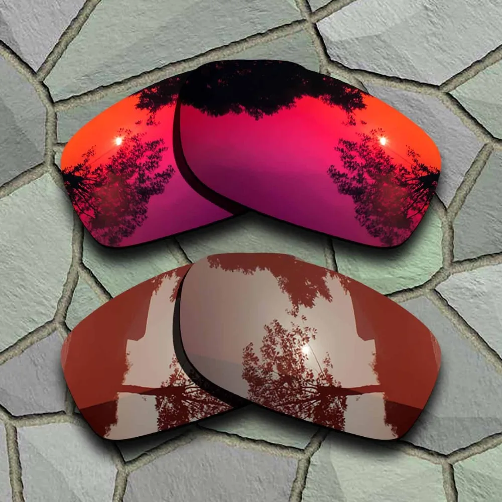 

Violet Red&Bronze Brown Sunglasses Polarized Replacement Lenses for Oakley Fives Squared