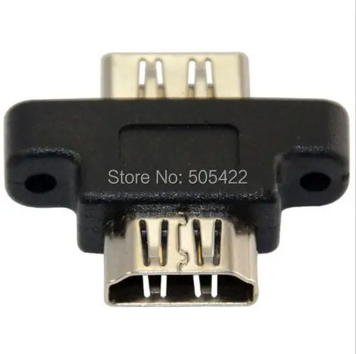 

100pcs/lot HDMI-compatible Female to Female Panel Mount Adapter Coupler Extender for PS3 1080p 3D TV wholesale