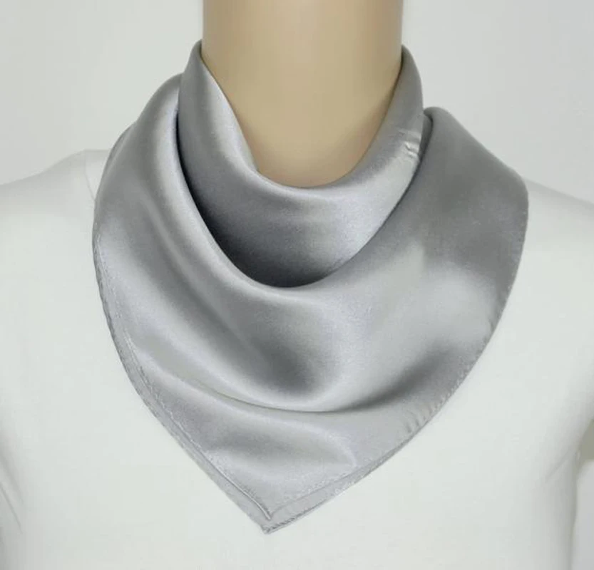 Ragazza donna solid plain 100% di gelso raso Sciarpa Di Seta quadrato Sciarpe Foulard accessori regalo 53*53 cm 10 colori #4083