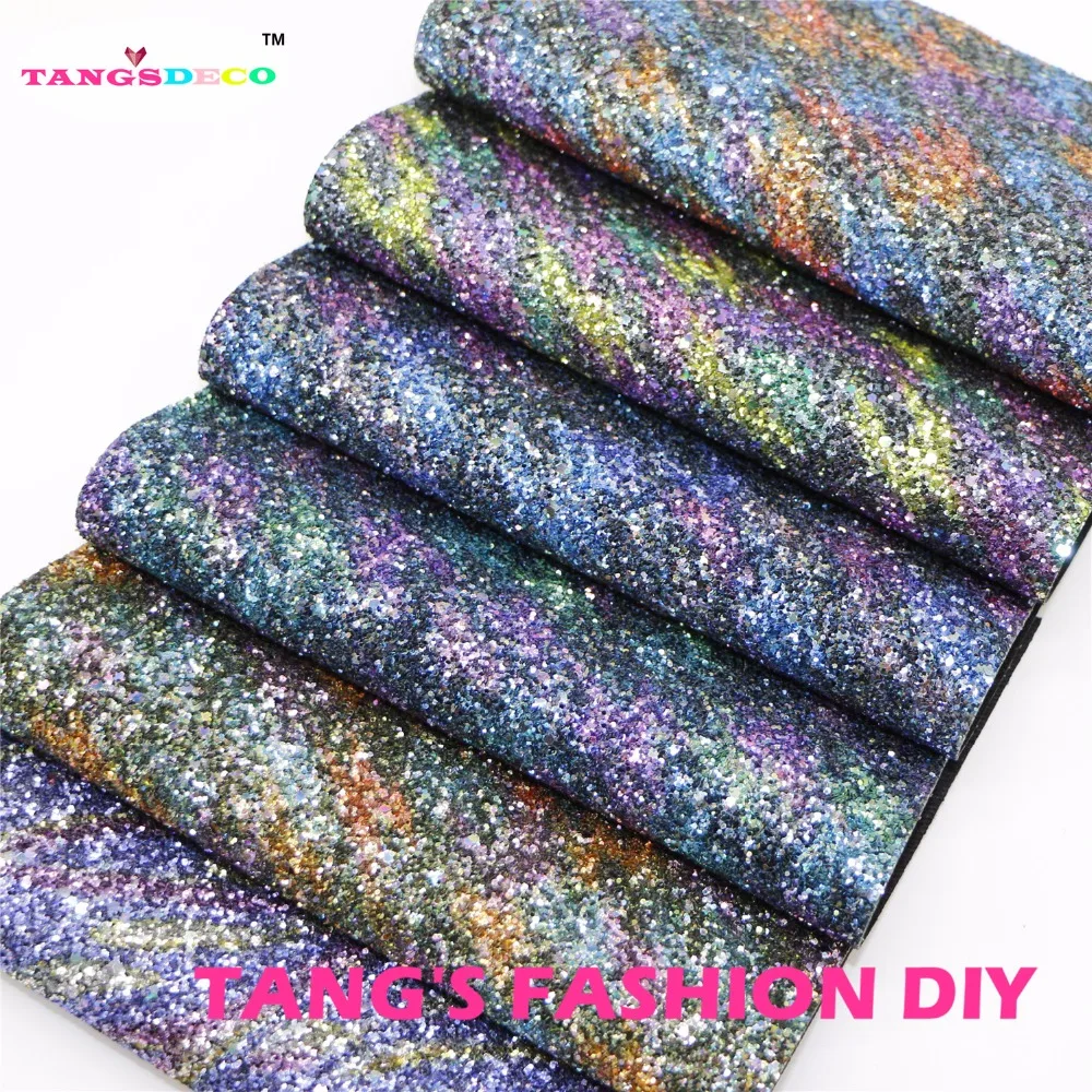 18pcs--20X22CM DIY Hair Bow Material Top-level Mix Color Chunky Glitter PU Synthetic Faux Leathers