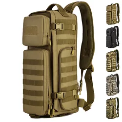 Men   Single Shoulder Messager Bags Outdoor Large Capacity Travel Molle Chest Sling Back Packs Cross Body Rucksack