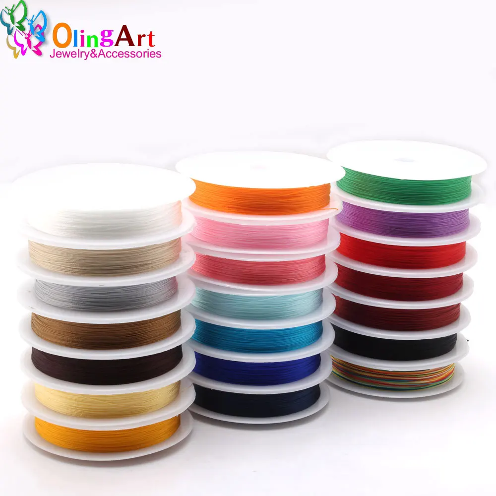 OlingArt 0.3/0.5/0.7/1.0MM Mixed Multicolor Options Nylon Thread Line/Wire/Rope Choker Earrings Bracelet Necklace Jewelry Making