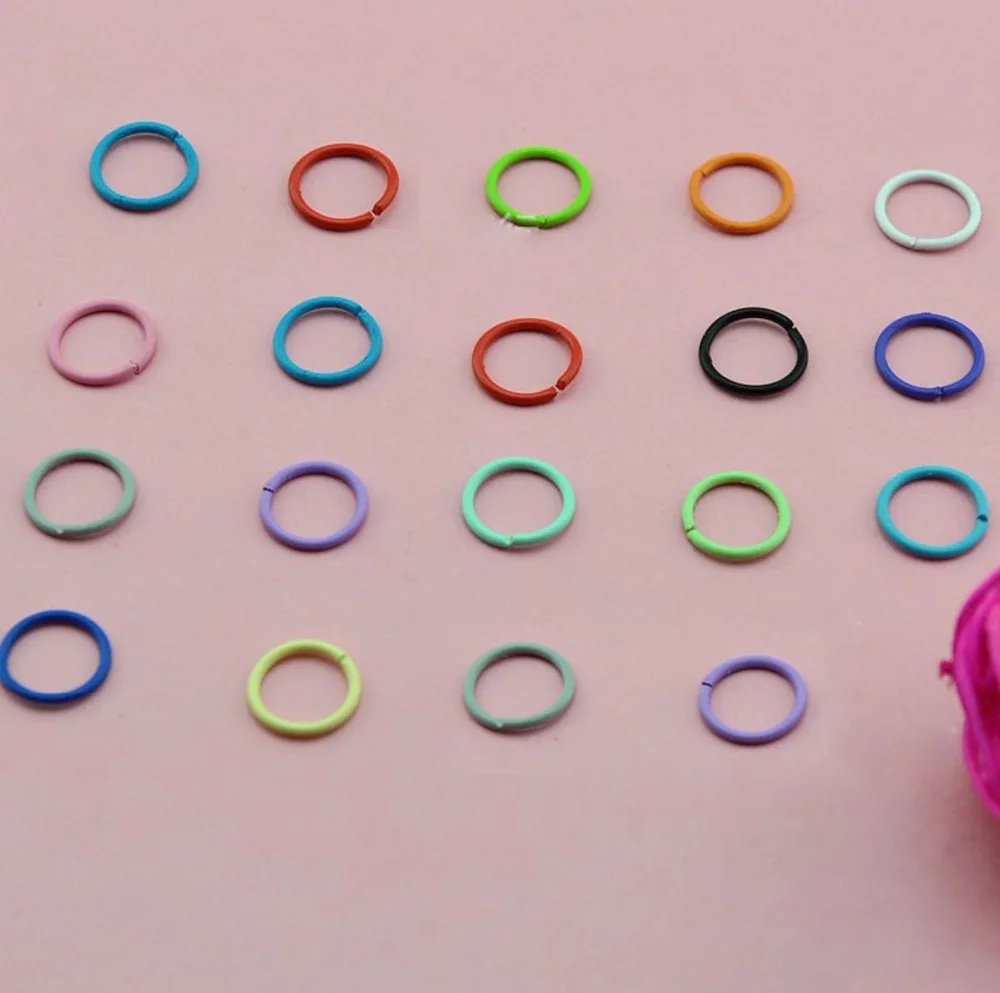 REGELIN 100pcs 1x10mm Colorful  Closed/Open Jump Ring  Loops Jump Rings Connectors & Split Ring for DIY Jewelry Making Findings